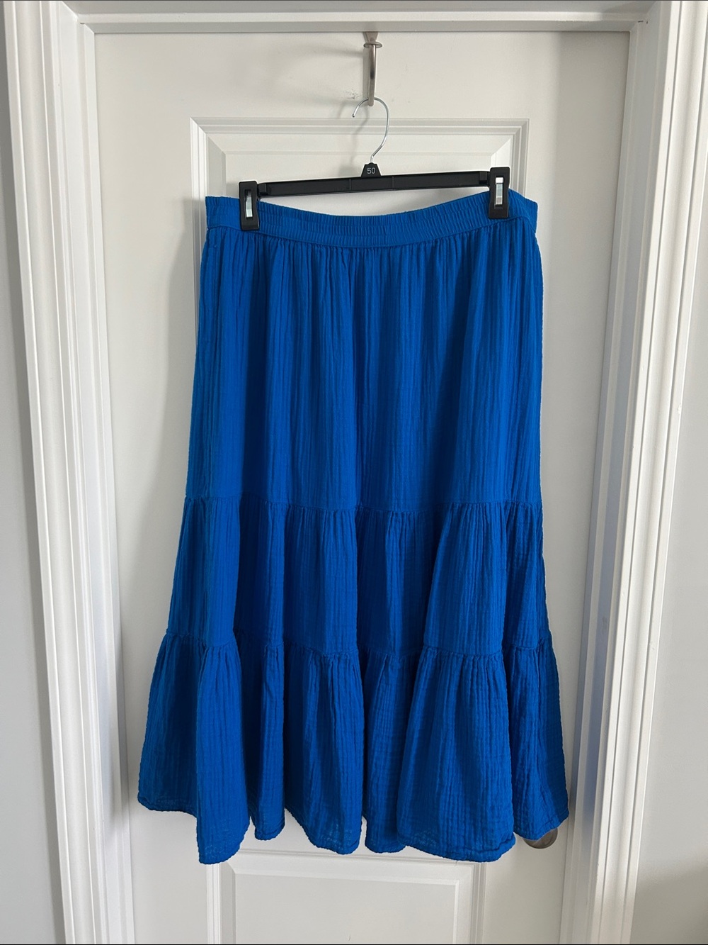 Sonoma Electric Blue Tiered Maxi Skirt
